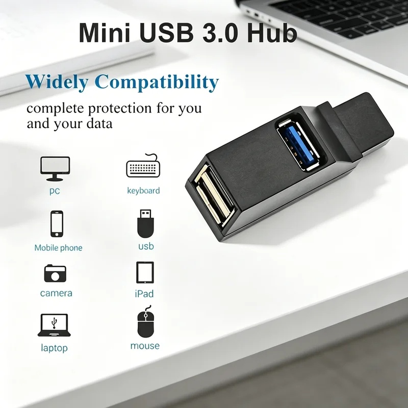 Tech Accessories Pc - Hub Divisor USB 3.0 2.0 Giratorio