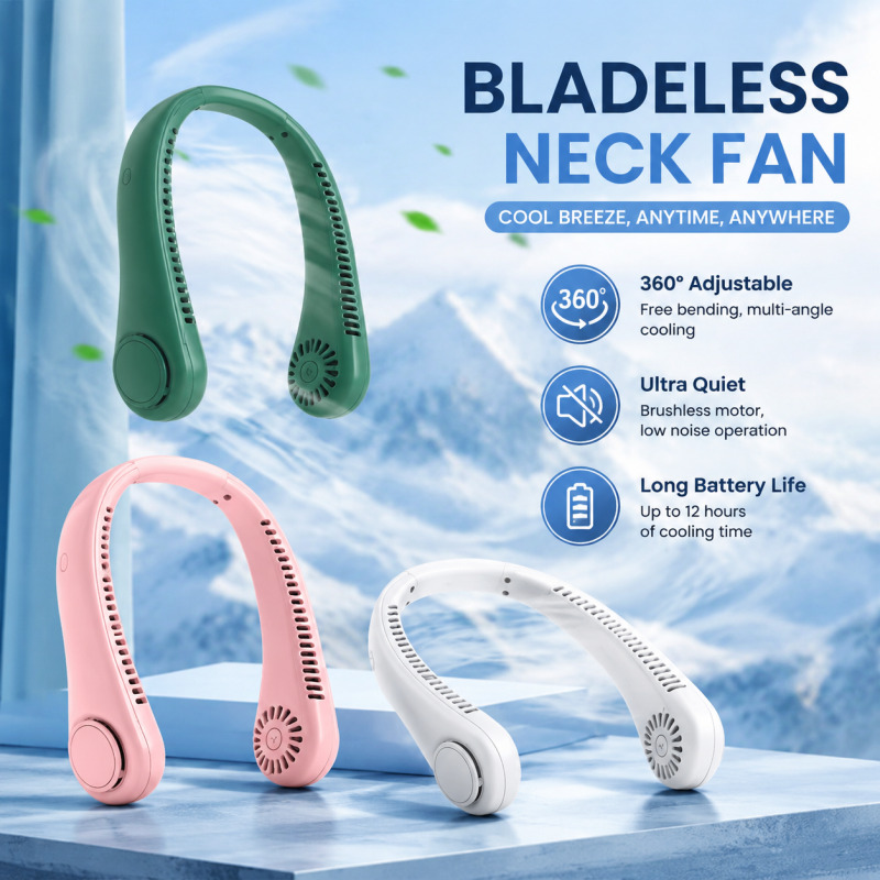 Usb Fan Silent - Ventilador de Cuello Sin Aspas 2026,