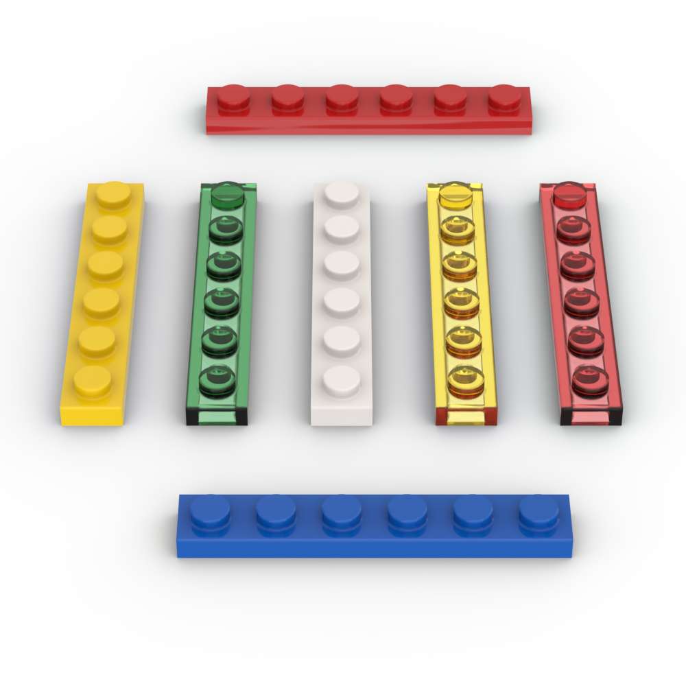 MOC 10 Uds placa 3666 1X6 Kit  - Tech Accessories For Kids reseña y precio