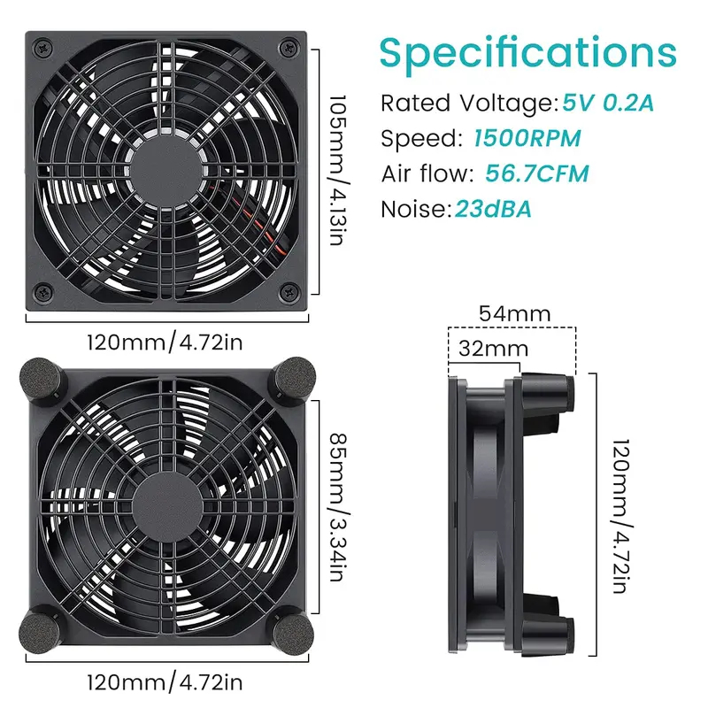 Ventilador USB para PC de 120  - Usb Fan Silent reseña y precio